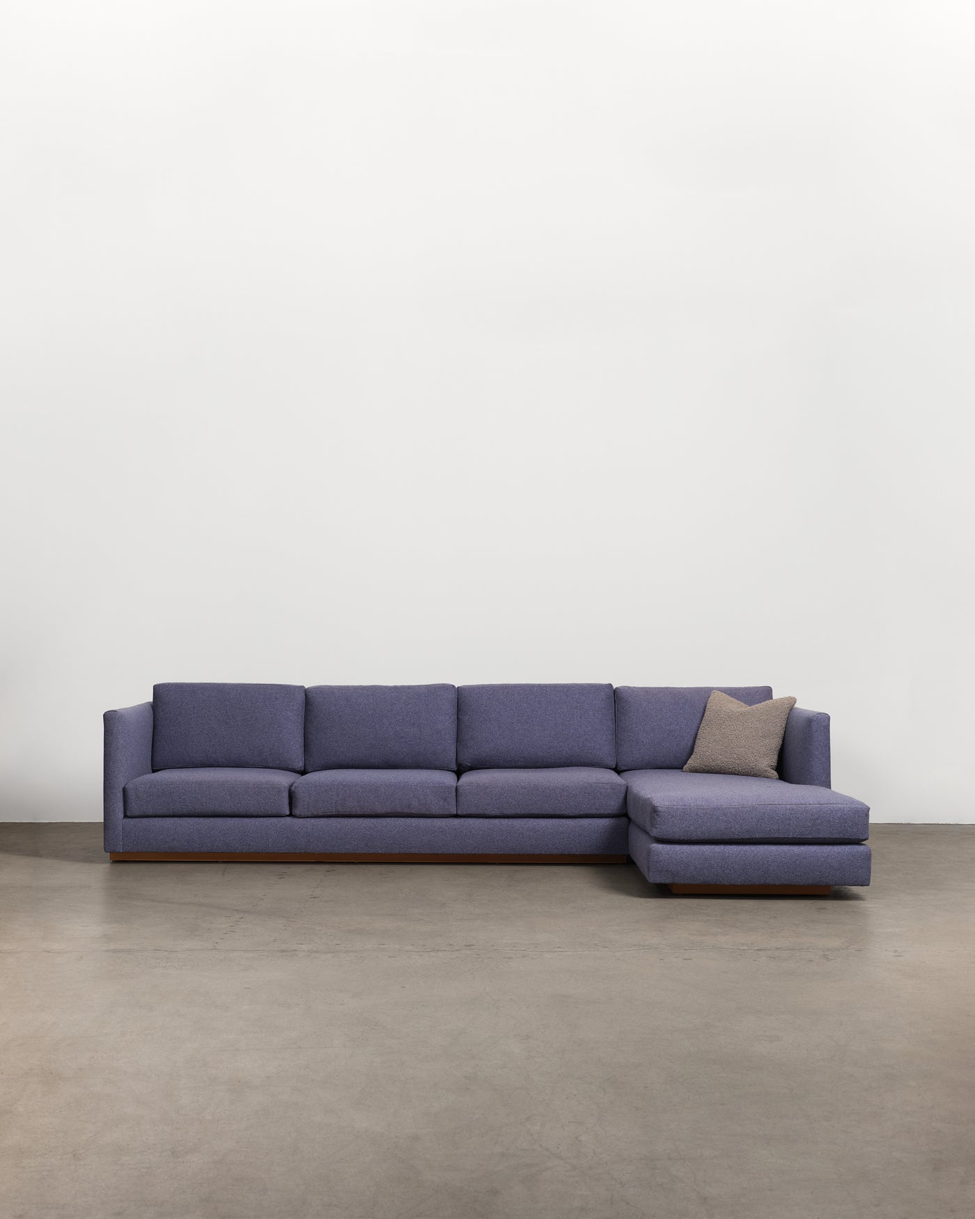 Shown in Heathered Wool Felt Periwinkle